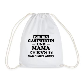 Gastwirtin Spruch Kneipe Wirtin Gastwirt Geschenk - Turnbeutel - Weiß - Vorne