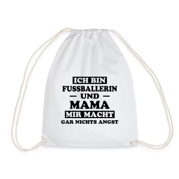 Fußballerin Spruch Lustiges Fußballerin Geschenk - Turnbeutel - Weiß - Vorne