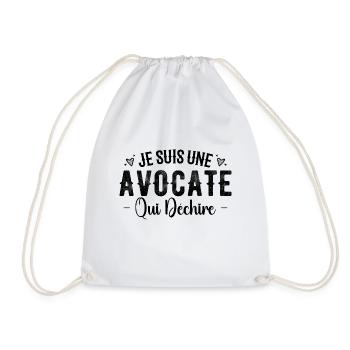 Je Suis Une Avocate Qui Déchire - Sac de sport léger - blanc - Devant