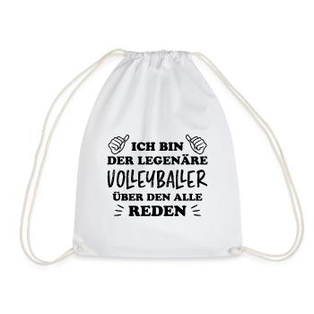 Volleyball Lustige Spruch Beachvolleyball Geschenk - Turnbeutel - Weiß - Vorne