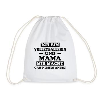Volleyballerin Spruch Fun Beachvolleyball Geschenk - Turnbeutel - Weiß - Vorne