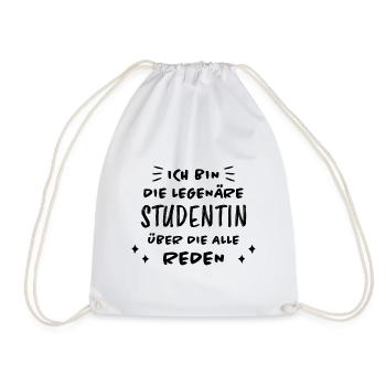 Studentin Spruch Universität Studentin Geschenk - Turnbeutel - Weiß - Vorne