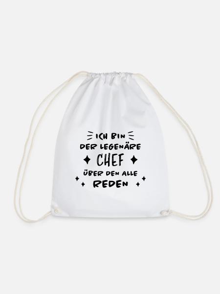 Chef Lustiger Spruch Arbeit Beruf Chef Geschenk - Turnbeutel - Weiß