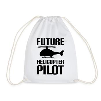 Future Helicopter Pilot Familie Kinder Piloten - Turnbeutel - Weiß - Vorne