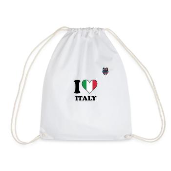 i love italy by gs ferchi - Turnbeutel - Weiß - Vorne