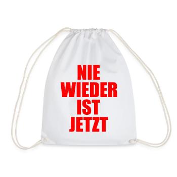 Nie wieder ist jetzt - Turnbeutel - Weiß - Vorne