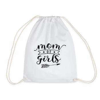 maman de filles - Sac de sport léger - blanc - Devant