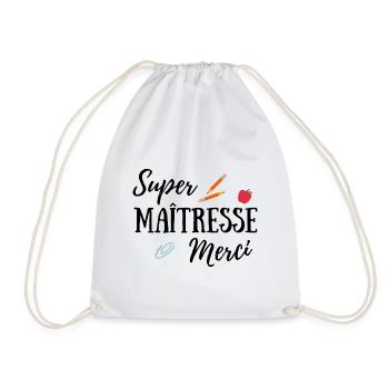 super maîtresse merci cadeau maîtresse - Sac de sport léger - blanc - Devant