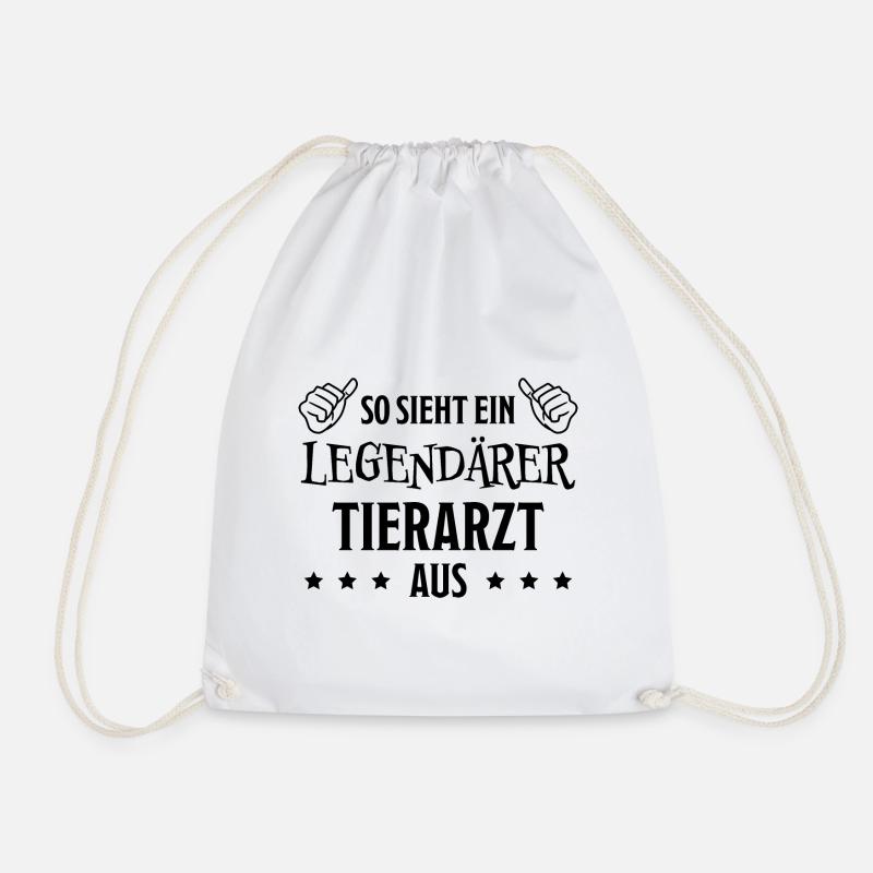Tierarzt Lustige Spruch Beruf Tierarzt Geschenk - Turnbeutel - Weiß