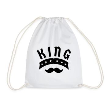 King Crown King Gift - Drawstring Bag - white - Front