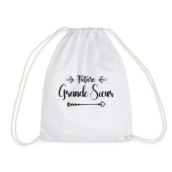 future grande sœur cadeau naissance grande soeur - Sac de sport léger - blanc - Devant