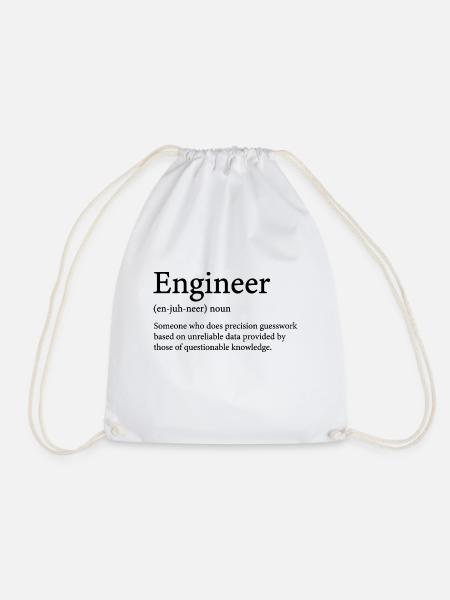 Definition des Begriffs "Ingenieur" - Turnbeutel - Weiß