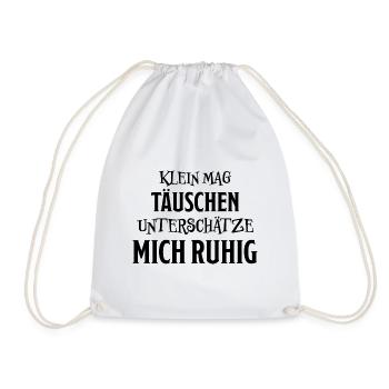 Klein Winzig Lustiger Spruch Kind Baby Geschenk - Turnbeutel - Weiß - Vorne