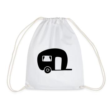 Caravan Camping Camper - Drawstring Bag - white - Front