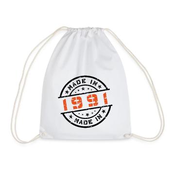 Année de naissance Anniversaire Né en - Fabriqué en 1991 - Sac de sport léger - blanc - Devant