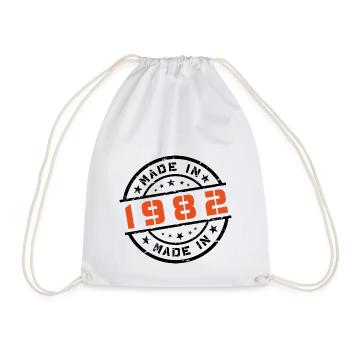 Année de naissance Anniversaire Né en - Fabriqué en 1982 - Sac de sport léger - blanc - Devant