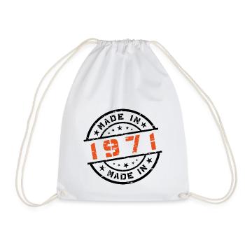 Année de naissance Anniversaire Né en - Fabriqué en 1971 - Sac de sport léger - blanc - Devant