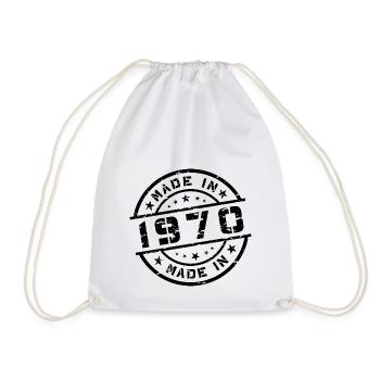 Année de naissance Anniversaire Né en - Fabriqué en 1970 - Sac de sport léger - blanc - Devant