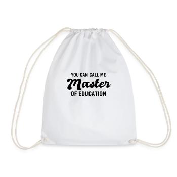 Vous pouvez m'appeler maître de l'éducation - Vintage - Sac de sport léger - blanc - Devant