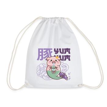 Cochon sirène - Sac de sport léger - blanc - Devant