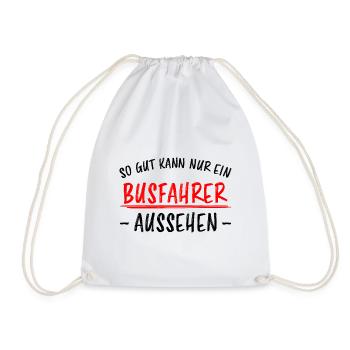 Busfahrer Beruf Lustiger Spruch Linienbus Geschenk - Turnbeutel - Weiß - Vorne