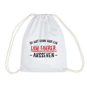 LKW Fahrer Lustige Spruch Lastkraftwagen Geschenk - Turnbeutel - Weiß - Vorne