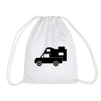Camper Pickup Camper Residential Cabin Settling Cabin - Drawstring Bag - white - Front