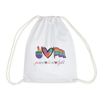 Schwul Lesbisch Regenbogen T-Shirt Geschenkidee - Turnbeutel - Weiß - Vorne