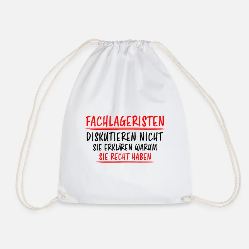 Fachlagerist Stablerfahrer Lustige Spruch Geschenk - Turnbeutel - Weiß