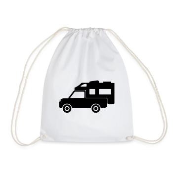 Pickup Residential Cabin Settling Cabin Camper Camper - Drawstring Bag - white - Front