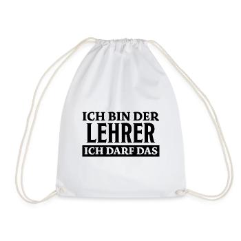 Lehrer Spruch Unterricht Lustiges Lehrer Geschenk - Turnbeutel - Weiß - Vorne