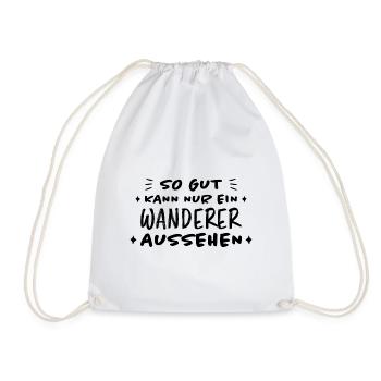 Wanderer Outdoor Lustiger Spruch Wandern Geschenk - Turnbeutel - Weiß - Vorne