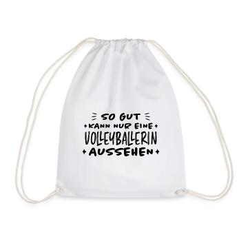 Volleyballerin Spruch Fun Beachvolleyball Geschenk - Turnbeutel - Weiß - Vorne