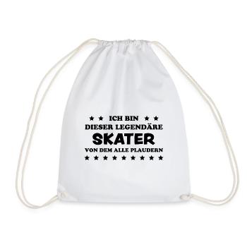 Skater Spruch Fun Skating Sprüche Skater Geschenk - Turnbeutel - Weiß - Vorne