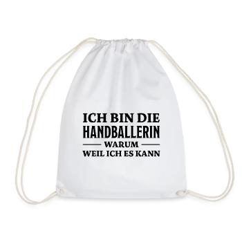Handballerin Spruch Lustiges Handballerin Geschenk - Turnbeutel - Weiß - Vorne