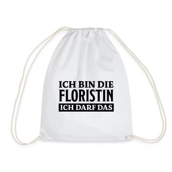 Floristin Spruch Floristik Witz Floristin Geschenk - Turnbeutel - Weiß - Vorne