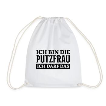 Putzfrau Spruch Reinigungskraft Putzfrau Geschenk - Turnbeutel - Weiß - Vorne