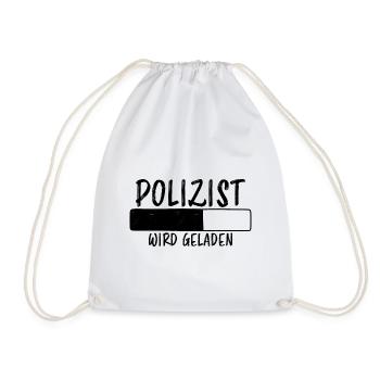 Polizist Spruch Polizei Lustiges Polizist Geschenk - Turnbeutel - Weiß - Vorne