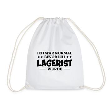 Lagerist Spruch Logistik Lustige Lagerist Geschenk - Turnbeutel - Weiß - Vorne