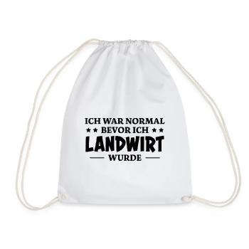 Landwirt Spruch Traktor Lustiges Landwirt Geschenk - Turnbeutel - Weiß - Vorne