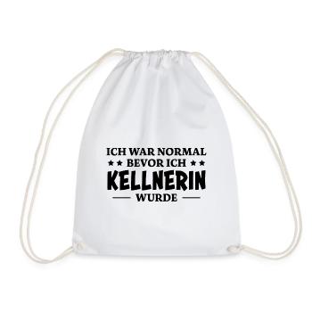 Kellnerin Spruch Kellner Beruf Kellnerin Geschenk - Turnbeutel - Weiß - Vorne