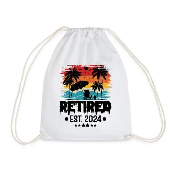 Retired 2024 Not My Problem Anymore Sunset Beach - Drawstring Bag - white - Front