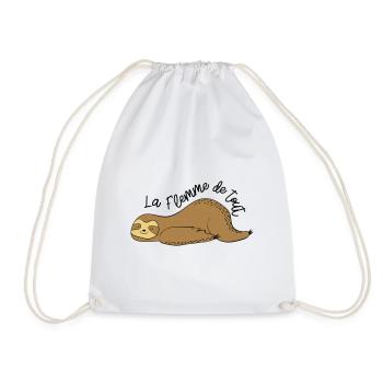 La flemme de tout / paresseux / dormir / fatigue - Sac de sport léger - blanc - Devant