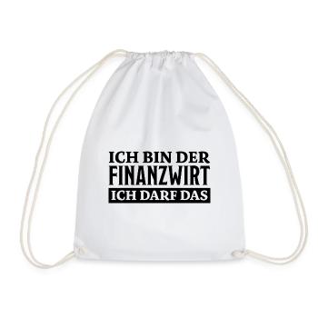 Finanzwirt Spruch Job Lustiges Finanzwirt Geschenk - Turnbeutel - Weiß - Vorne