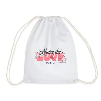 Share the love Valentines day Family day - Turnbeutel - Weiß - Vorne
