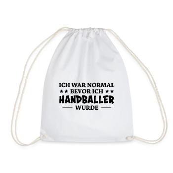 Handball Spruch Sport Lustiges Handballer Geschenk - Turnbeutel - Weiß - Vorne