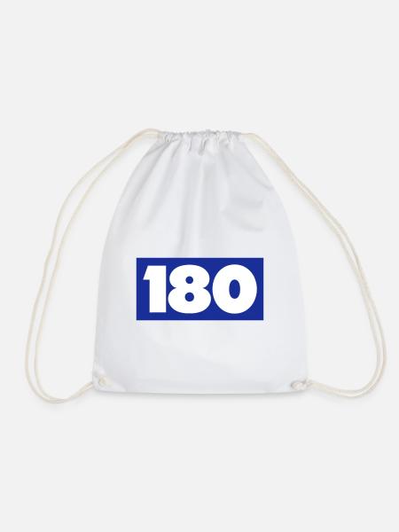 Darts 180 points darts scoreboard colors selectable - Drawstring Bag - white