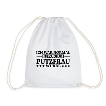Putzfrau Spruch Reinigungskraft Putzfrau Geschenk - Turnbeutel - Weiß - Vorne
