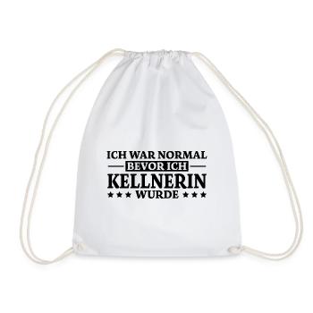 Kellnerin Spruch Kellner Beruf Kellnerin Geschenk - Turnbeutel - Weiß - Vorne