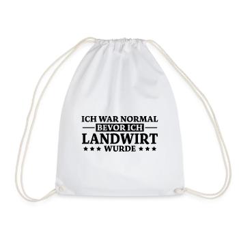 Landwirt Spruch Traktor Lustiges Landwirt Geschenk - Turnbeutel - Weiß - Vorne